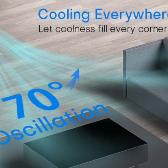 Portable Air Conditioner w/ Remote, 4 Modes & 3 Speeds, Waterless Alert System - Picture 4 of 5